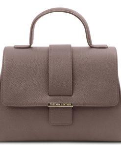 Donna Tuscany Leather | Tl Bag Borsa A Mano In Pelle Tl142156 Grigio