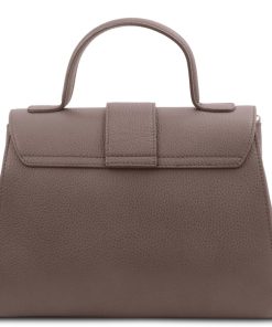 Donna Tuscany Leather | Tl Bag Borsa A Mano In Pelle Tl142156 Grigio