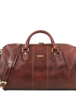 Viaggio Tuscany Leather | Marco Polo Borsa Da Viaggio E Beauty Case In Pelle Tl142248 Marrone