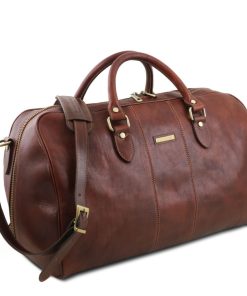 Viaggio Tuscany Leather | Marco Polo Borsa Da Viaggio E Beauty Case In Pelle Tl142248 Marrone