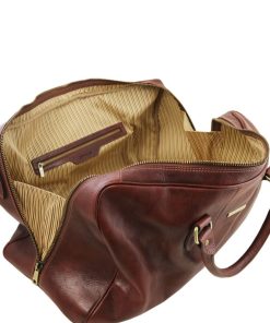 Viaggio Tuscany Leather | Marco Polo Borsa Da Viaggio E Beauty Case In Pelle Tl142248 Marrone