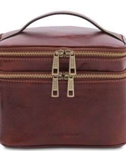 Viaggio Tuscany Leather | Marco Polo Borsa Da Viaggio E Beauty Case In Pelle Tl142248 Marrone