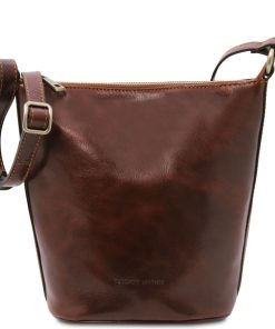 Donna Tuscany Leather | Giusi Borsa In Pelle A Tracolla Tl142334 Marrone