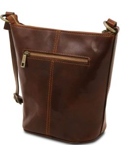 Donna Tuscany Leather | Giusi Borsa In Pelle A Tracolla Tl142334 Marrone