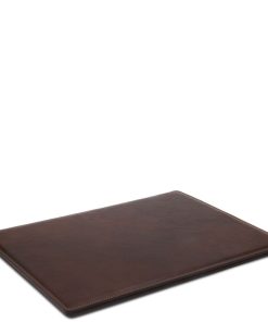 Ufficio Tuscany Leather | Set Sottomano Con Ribalta E Tappetino Mouse Tl142161 Testa Di Moro