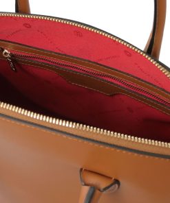 Donna Tuscany Leather | Tl Keyluck Borsa Shopping In Pelle Tl142212 Cognac