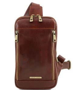 Uomo Tuscany Leather | Martin - Monospalla In Pelle Tl141536 Marrone