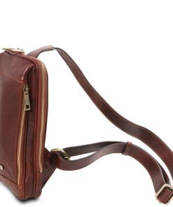 Uomo Tuscany Leather | Martin - Monospalla In Pelle Tl141536 Marrone