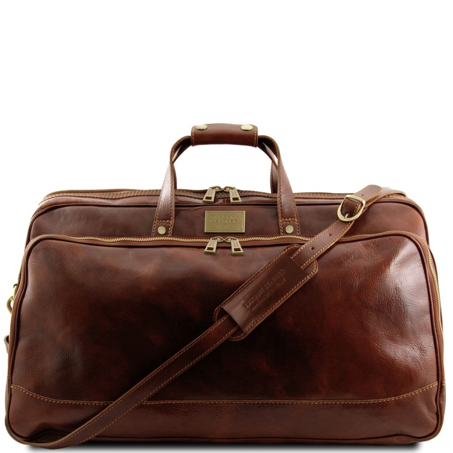 Viaggio Tuscany Leather | Bora Bora - Borsa-Trolley In Pelle - Misura Grande Tl3067 Marrone