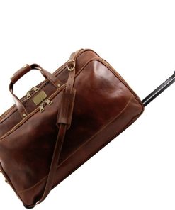 Viaggio Tuscany Leather | Bora Bora - Borsa-Trolley In Pelle - Misura Grande Tl3067 Marrone