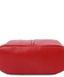 Donna Tuscany Leather | Tl Bag Zaino Donna In Pelle Morbida Tl141982 Rosso Lipstick