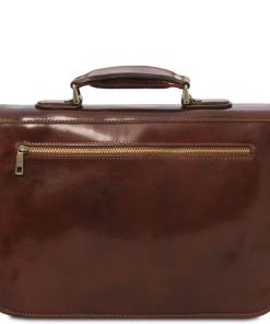 Ufficio Tuscany Leather | Siena Borsa Da Lavoro In Pelle 2 Scomparti Tl142243 Marrone