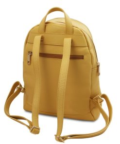 Donna Tuscany Leather | Tl Bag Zaino In Pelle Morbida Tl142280 Giallo Pastello