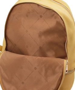 Donna Tuscany Leather | Tl Bag Zaino In Pelle Morbida Tl142280 Giallo Pastello