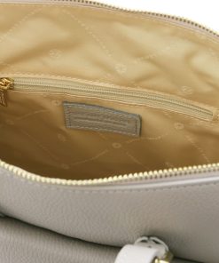 Donna Tuscany Leather | Tl Bag Zaino Da Donna In Pelle Tl142211 Grigio Chiaro