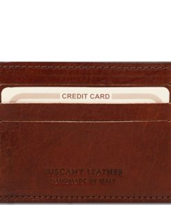 Donna Tuscany Leather | Esclusivo Portacarte Di Credito In Pelle Tl141011 Marrone