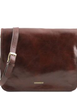 Uomo Tuscany Leather | Tl Messenger A Tracolla 2 Scomparti Grande Tl141254 Marrone