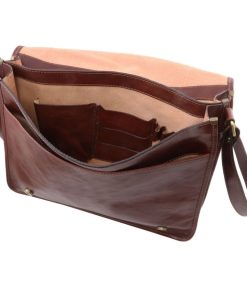 Uomo Tuscany Leather | Tl Messenger A Tracolla 2 Scomparti Grande Tl141254 Marrone