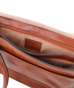 Uomo Tuscany Leather | Tl Messenger A Tracolla 2 Scomparti Grande Tl141254 Marrone