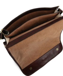 Uomo Tuscany Leather | Tl Messenger A Tracolla 2 Scomparti Grande Tl141254 Marrone