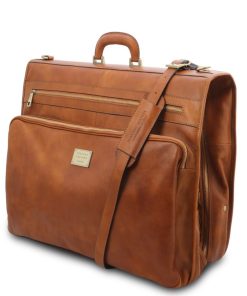 Viaggio Tuscany Leather | Papeete Porta Abiti In Pelle Con Tascone Davanti Tl142337 Naturale