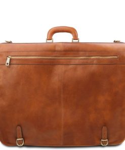 Viaggio Tuscany Leather | Papeete Porta Abiti In Pelle Con Tascone Davanti Tl142337 Naturale