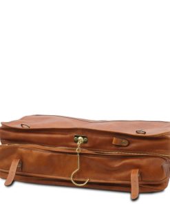 Viaggio Tuscany Leather | Papeete Porta Abiti In Pelle Con Tascone Davanti Tl142337 Naturale