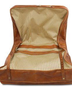 Viaggio Tuscany Leather | Papeete Porta Abiti In Pelle Con Tascone Davanti Tl142337 Naturale