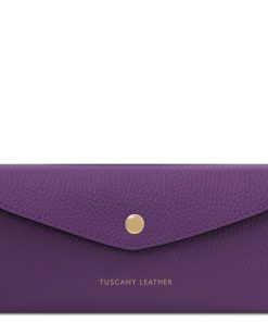 Donna Tuscany Leather | Portafoglio A Busta In Pelle Tl142322 Viola