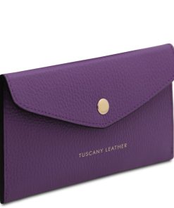 Donna Tuscany Leather | Portafoglio A Busta In Pelle Tl142322 Viola