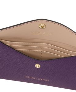 Donna Tuscany Leather | Portafoglio A Busta In Pelle Tl142322 Viola