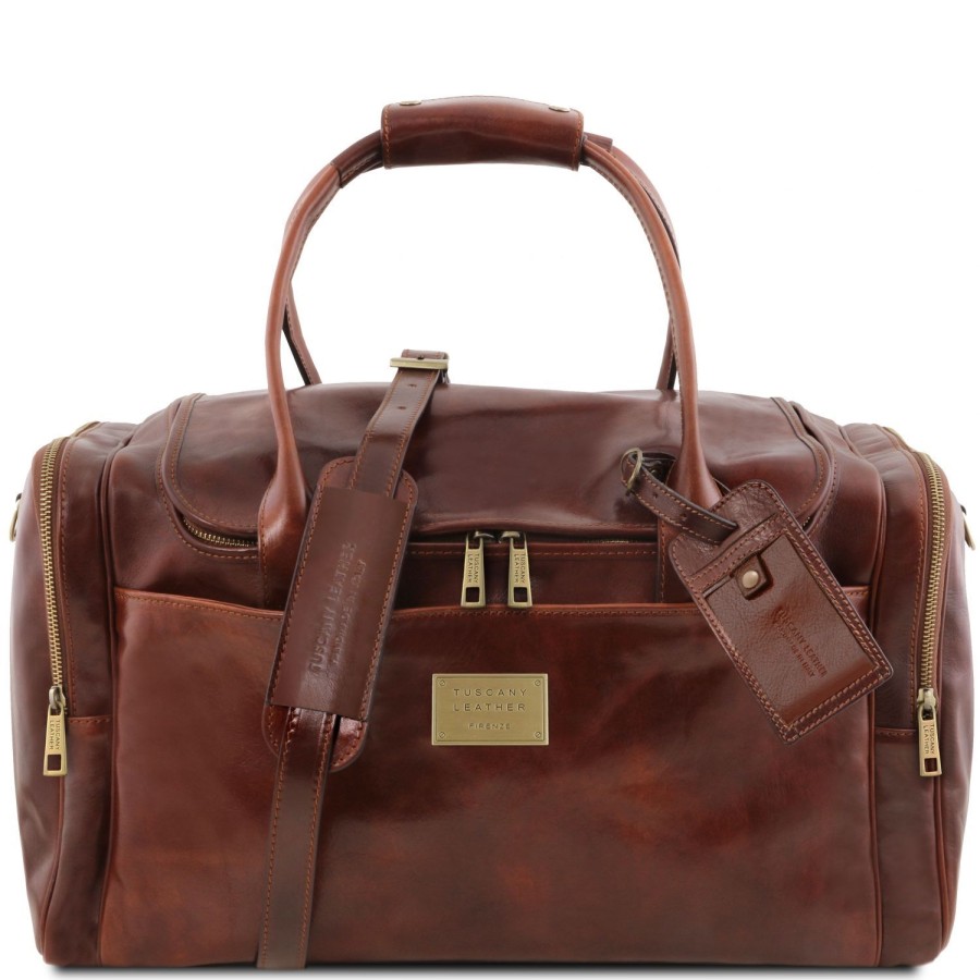 Viaggio Tuscany Leather | Tl Voyager Borsone Viaggio In Pelle Tl142141 Marrone