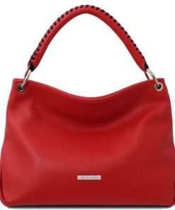 Donna Tuscany Leather | Tl Bag Borsa A Mano In Pelle Morbida Tl142087 Rosso Lipstick