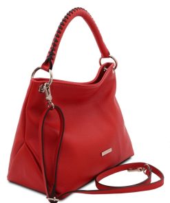 Donna Tuscany Leather | Tl Bag Borsa A Mano In Pelle Morbida Tl142087 Rosso Lipstick