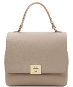 Donna Tuscany Leather | Silene Borsa A Mano In Pelle Convertibile A Zaino Tl142152 Talpa Chiaro