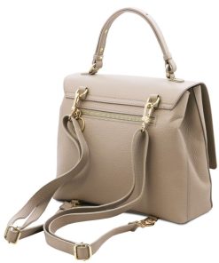 Donna Tuscany Leather | Silene Borsa A Mano In Pelle Convertibile A Zaino Tl142152 Talpa Chiaro