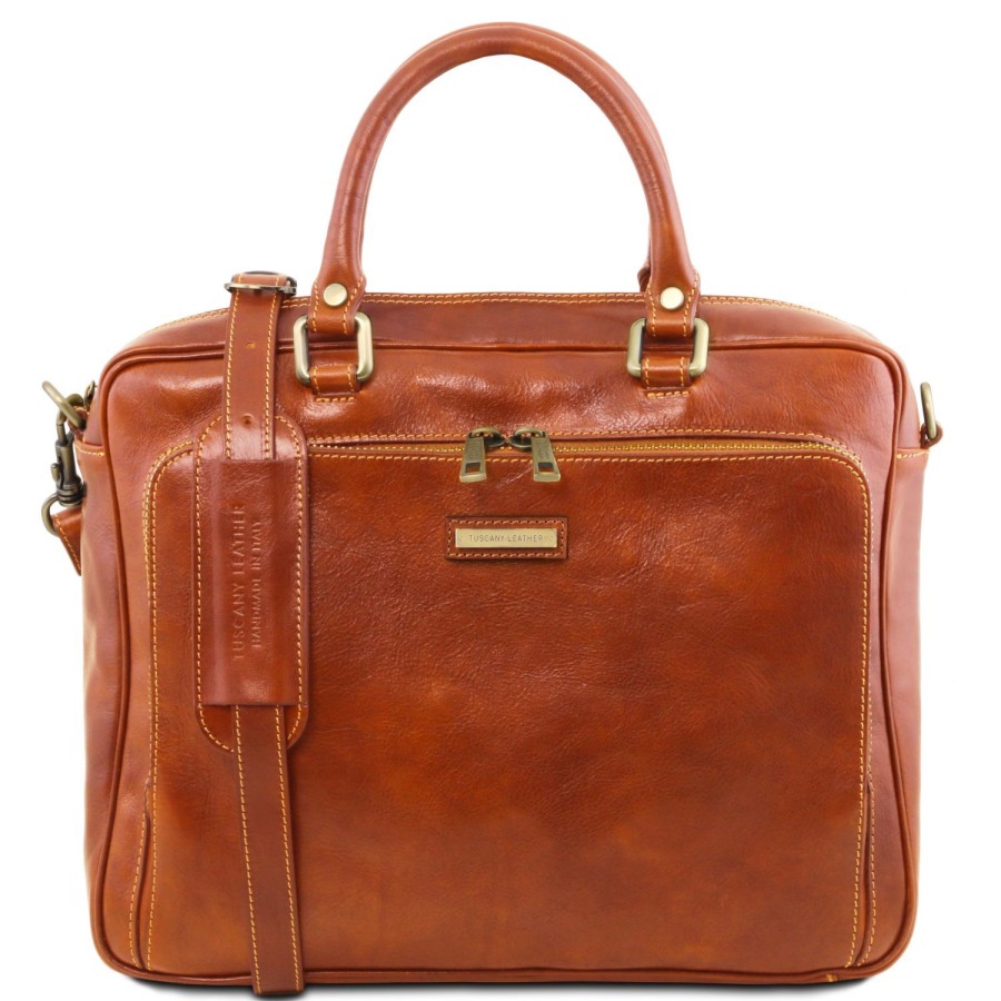 Ufficio Tuscany Leather | Pisa Borsa Da Lavoro Porta Computer In Pelle Tl141660 Miele