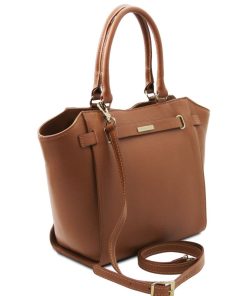 Donna Tuscany Leather | Clara Borsa A Mano In Pelle Tl142313 Cognac