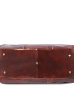 Viaggio Tuscany Leather | Francoforte Borsone Da Viaggio In Pelle Tl140860 Marrone