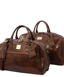 Viaggio Tuscany Leather | Magellano Set Da Viaggio In Pelle Tl141258 Marrone