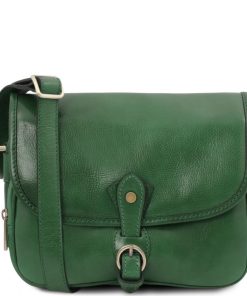 Donna Tuscany Leather | Alessia Borsa A Tracolla In Pelle Tl142020 Verde Foresta