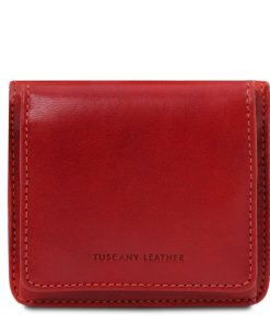 Donna Tuscany Leather | Esclusivo Portafogli In Pelle Con Portamonete Tl142059 Rosso