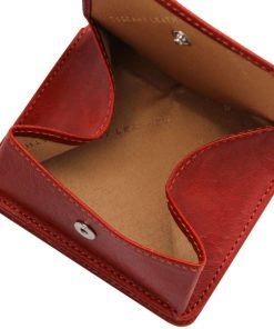 Donna Tuscany Leather | Esclusivo Portafogli In Pelle Con Portamonete Tl142059 Rosso