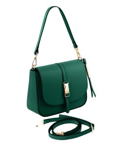 Donna Tuscany Leather | Nausica Borsa A Tracolla In Pelle Tl141598 Verde Foresta