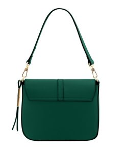 Donna Tuscany Leather | Nausica Borsa A Tracolla In Pelle Tl141598 Verde Foresta