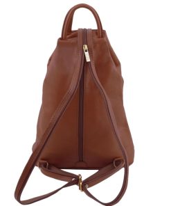 Donna Tuscany Leather | Shanghai Zaino In Pelle Morbida Tl140963 Cannella