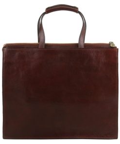 Ufficio Tuscany Leather | Palermo Borsa Da Lavoro Da Donna In Pelle 3 Scomparti Tl141343 Marrone