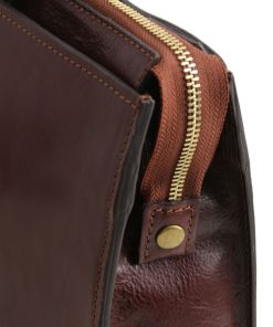 Ufficio Tuscany Leather | Palermo Borsa Da Lavoro Da Donna In Pelle 3 Scomparti Tl141343 Marrone