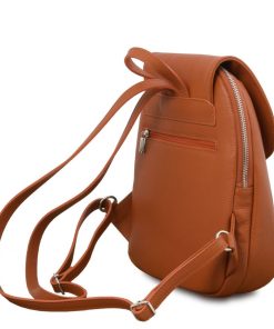 Donna Tuscany Leather | Tl Bag Zaino Da Donna In Pelle Morbida Tl141905 Cognac