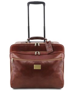 Viaggio Tuscany Leather | Varsavia Borsa Pilota In Pelle Con Due Ruote Tl141888 Naturale